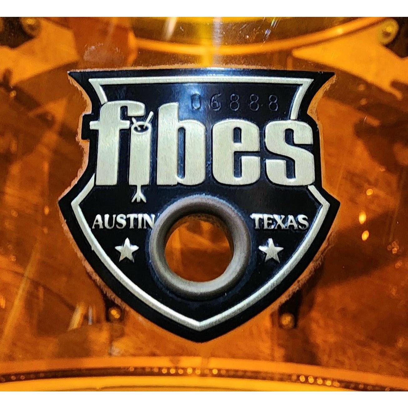 Used Fibes 4pc Austin Era Acrylic Drum Set Amber