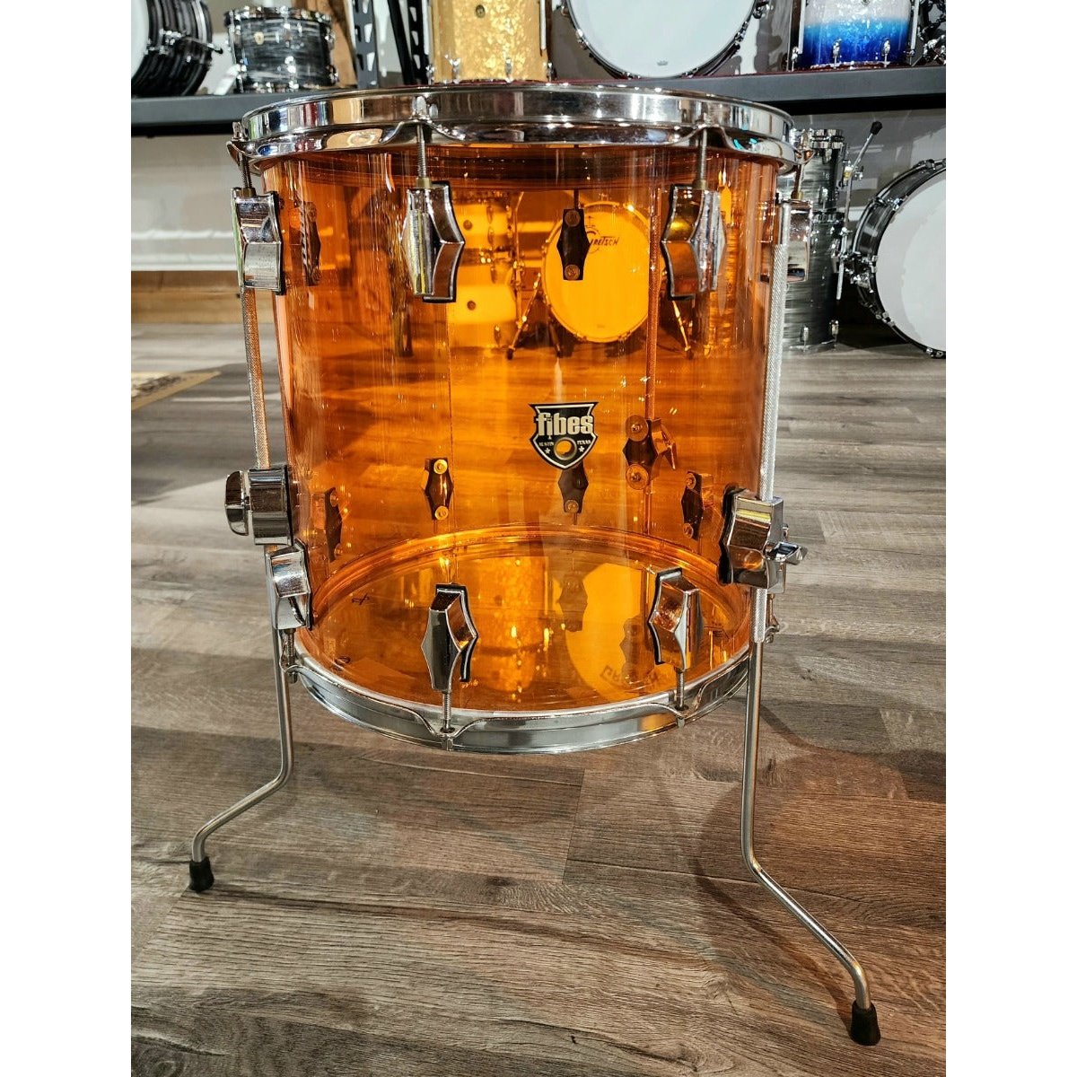 Used Fibes 4pc Austin Era Acrylic Drum Set Amber