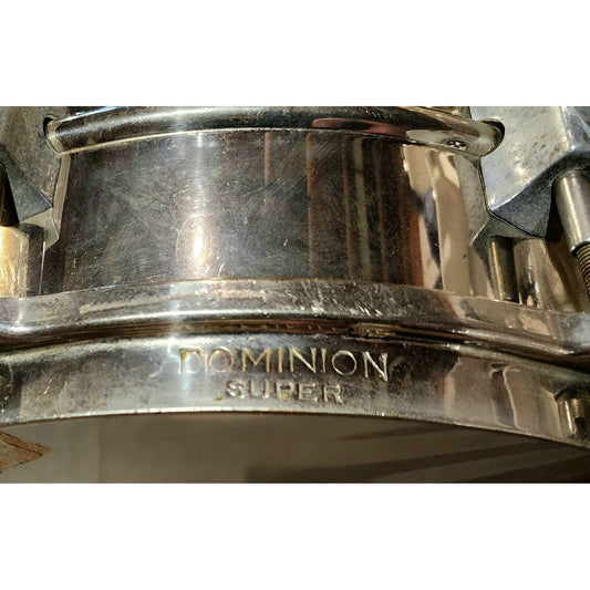 Used Vintage Premier Dominion Super Brass Snare Drum 14x6.5