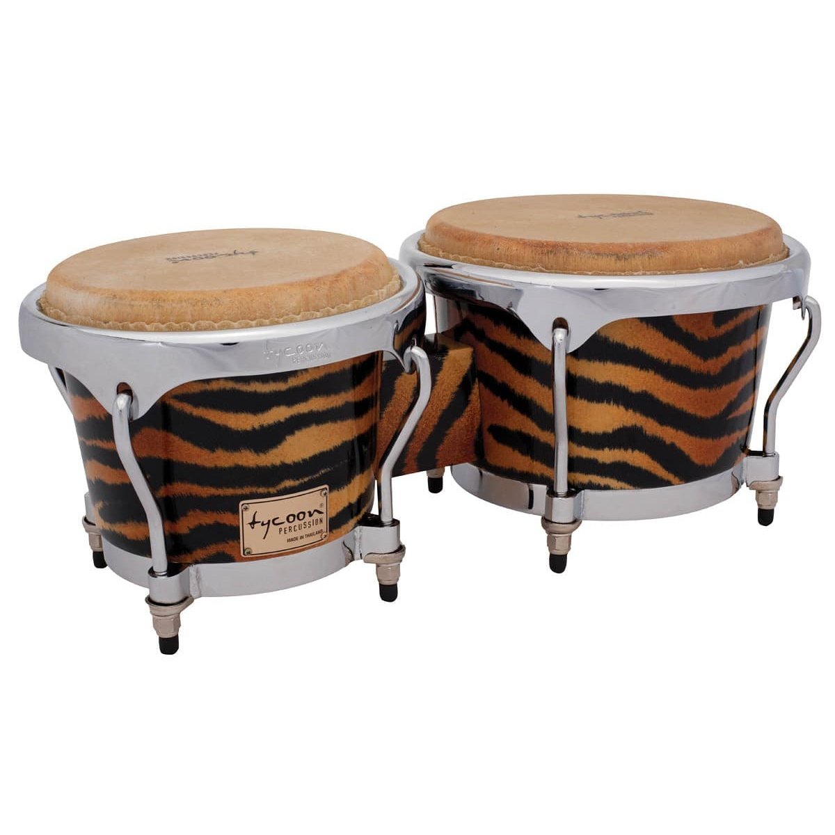 Tycoon Percussion 7 & 8 1/2 Master Fantasy Tiger Series Bongos