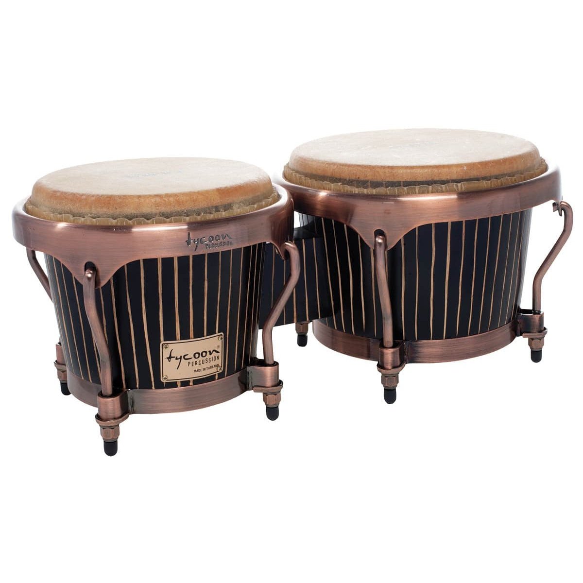 Tycoon Percussion 7 & 8 1/2 Master Hand-Crafted Pinstripe Series Bongos