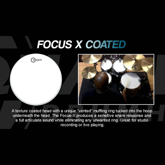 Aquarian Texture Coated Focus-X Power Dot Drumhead 10
