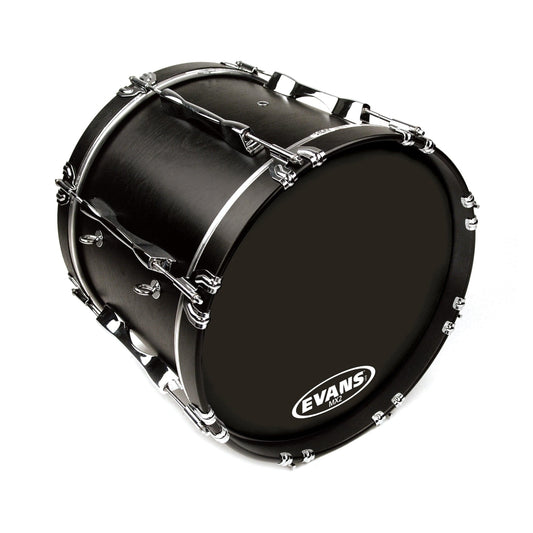 Evans MX2 Black Marching Bass Drum Head, 22 Inch