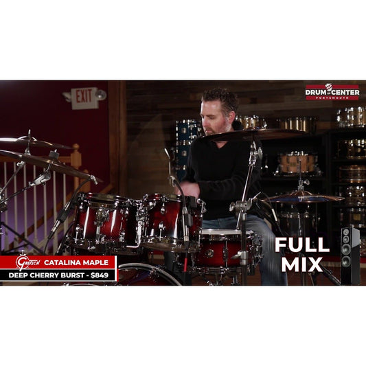 Gretsch Catalina Maple 7pc Rock Drum Set Deep Cherry Burst
