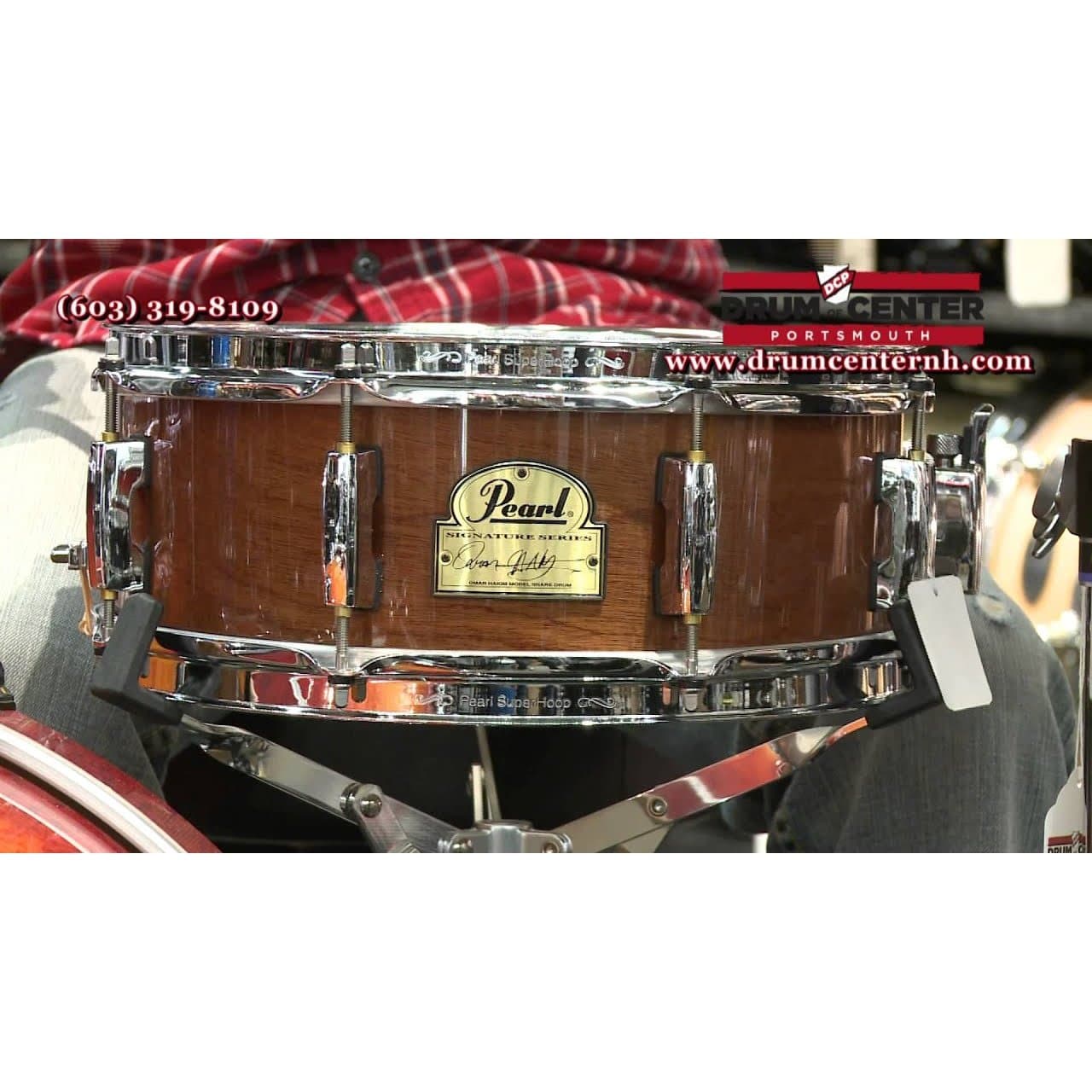 Pearl 13x5 Omar Hakim Signature Snare Drum, Mahogany