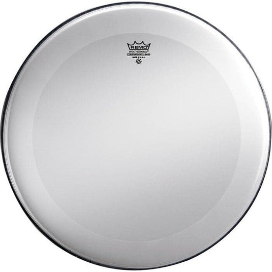 Remo Smooth White Powerstroke 3 18 Inch Bass Drum Head : White Dot Top Side