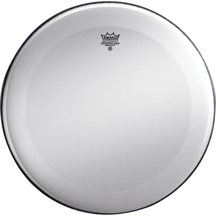 Remo Smooth White Powerstroke 3 22 Inch Drum Head w/ No Stripe