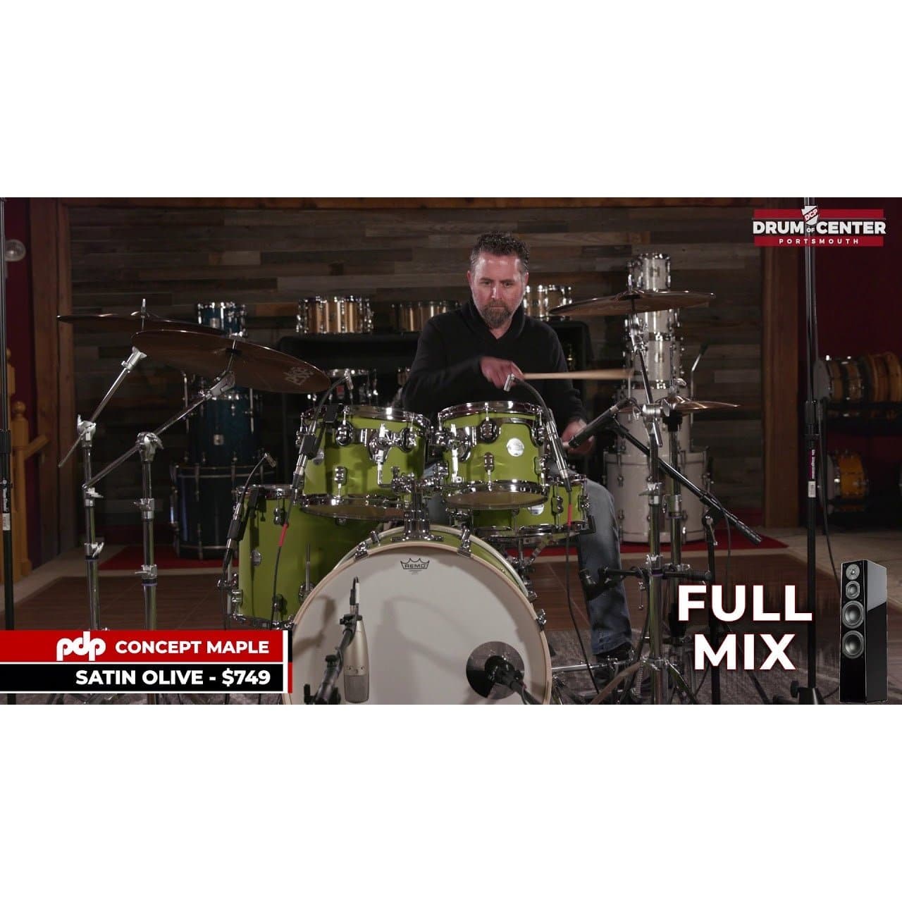 PDP Concept Maple Series 5pc Drum Set - Red To Black Fade