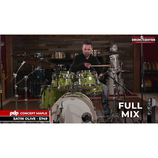 PDP Concept Maple PDCM2217SB 7pc Drum Set - Silver To Black Fade