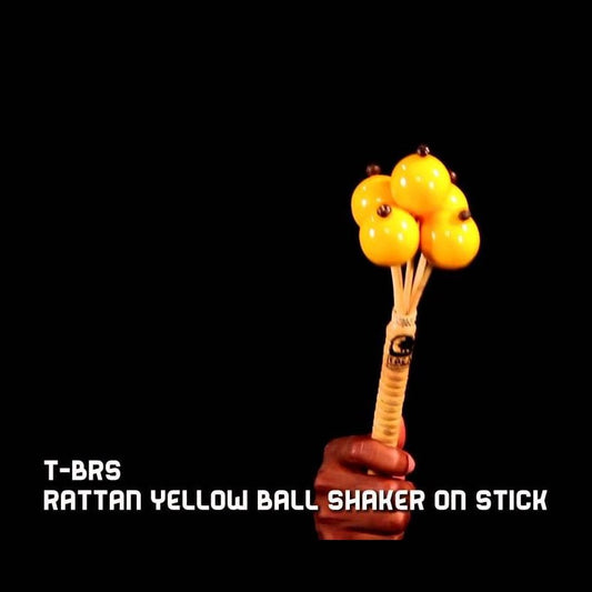 Toca Rattan Yellow Ball Shaker on Stick