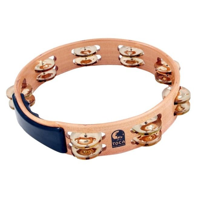 Toca Acacia Wood Tambourine, 10 Double Row