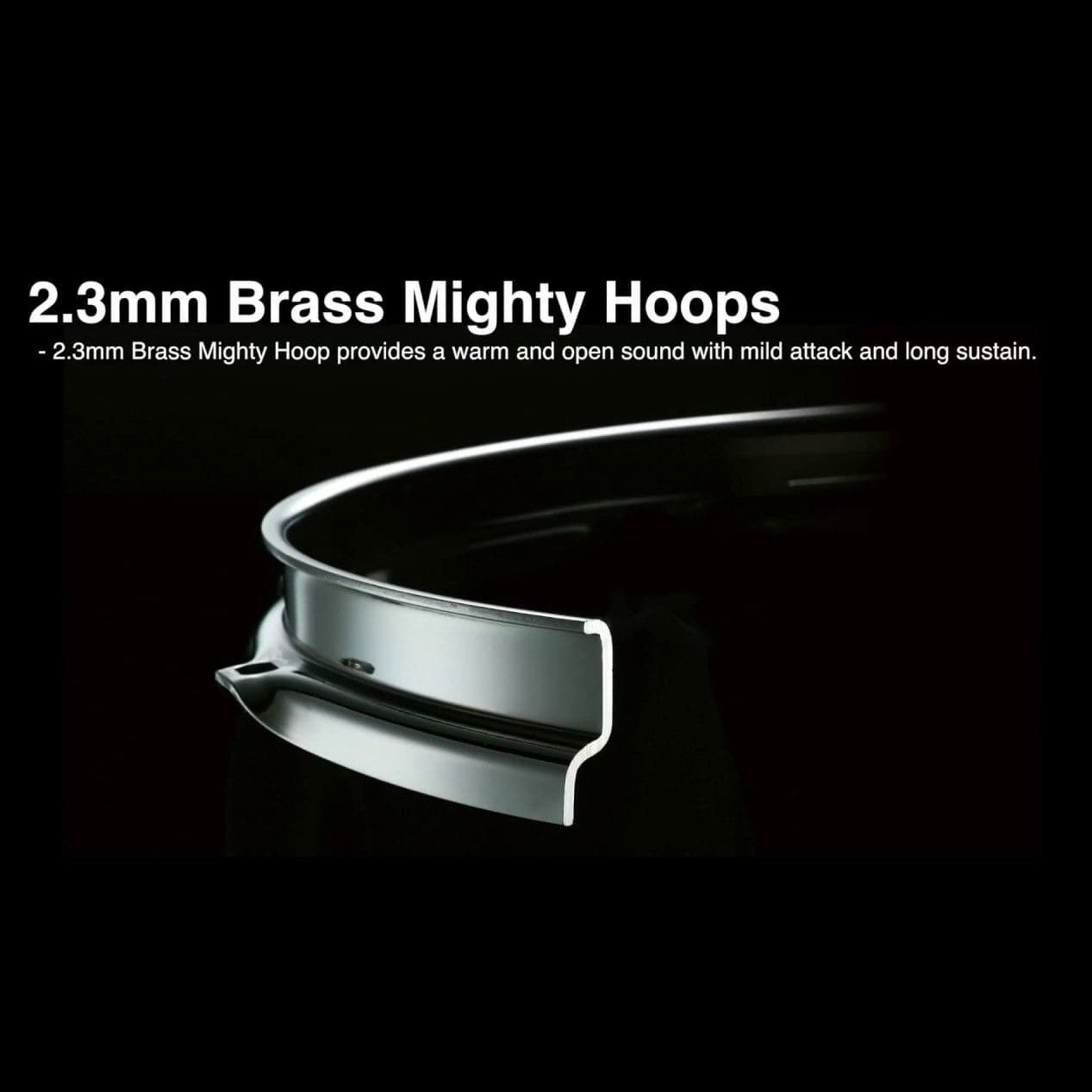 Tama MFB14S10N Brass Flanged Hoop Snare Side 14" 10-Lug Nickel Plated