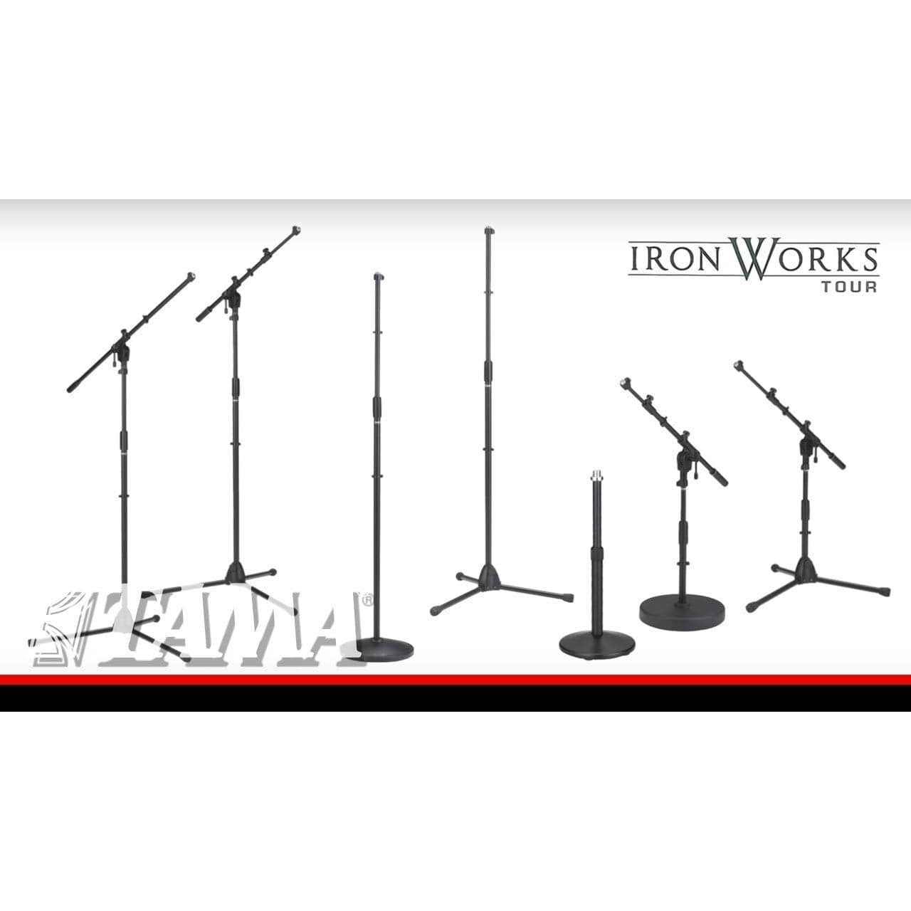 Tama Iron Works Studio Round Base Extra Low Telescoping Boom Mic Stand