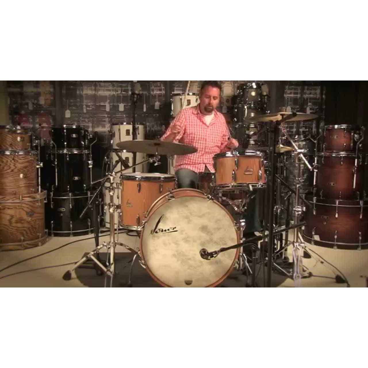 Sonor Vintage 3pc Drum Set 20/12/14 w/ Mount Black Slate