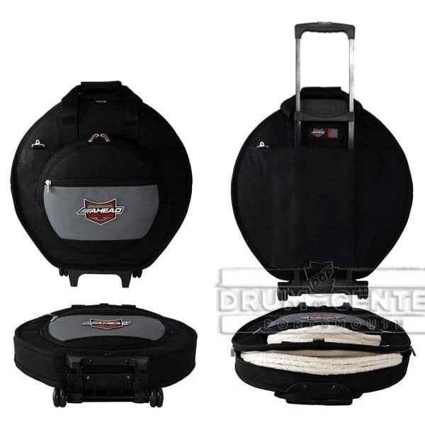 Ahead Armor Cymbal Bag Case 24 Deluxe Heavy Duty w/ Wheels, Handles & Shoulder Strap - AA6024W