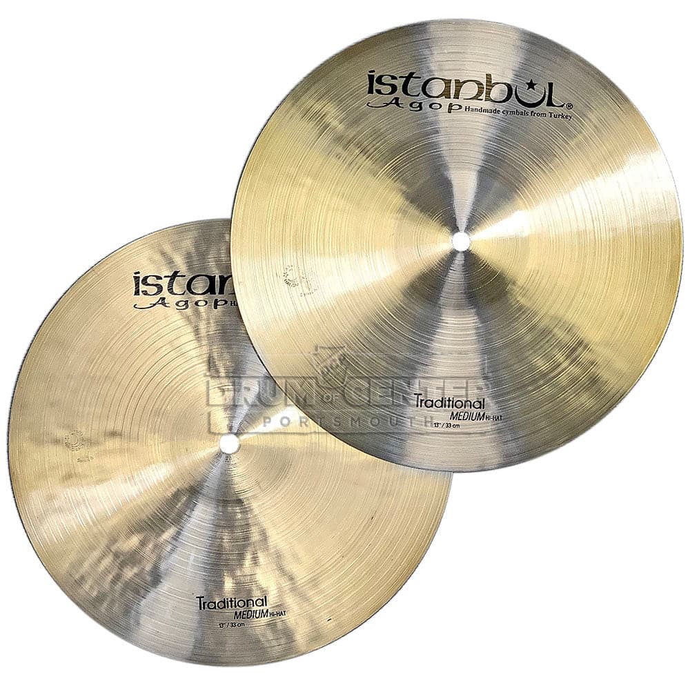 Istanbul Agop Traditional Medium Hi Hat Cymbals 13"
