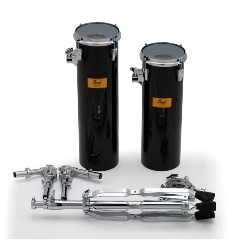 Pearl Rocket Toms with Stand 18 & 21" - Piano Black