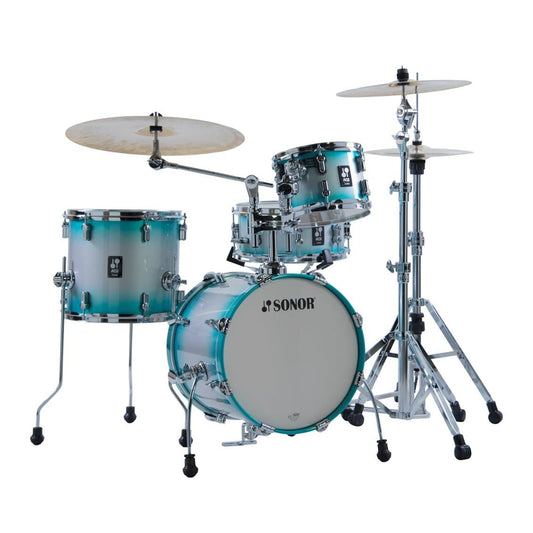 Sonor AQ2 Maple 4pc Safari Drum Set Aqua Silver Burst