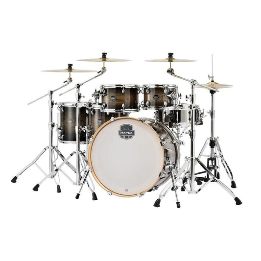 Mapex Armory Studioease Fast Drum Set - Black Dawn with Chrome Plated Hardware