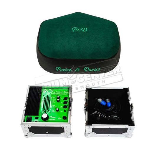 Porter & Davies BC2 Tactile Drum Monitor w/Extra-Wide Throne Top Green