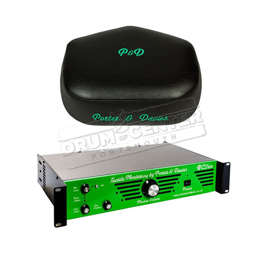 Porter & Davies BC2 Rackmount Tactile Drum Monitor w/Extra-Wide Throne Top Black Vinyl