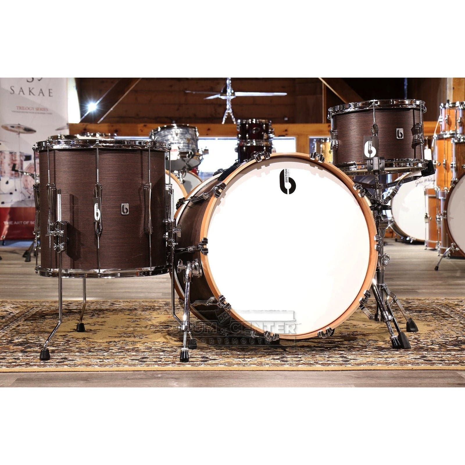 British Drum Company Lounge Club 3pc Drum Set Kensington Crown