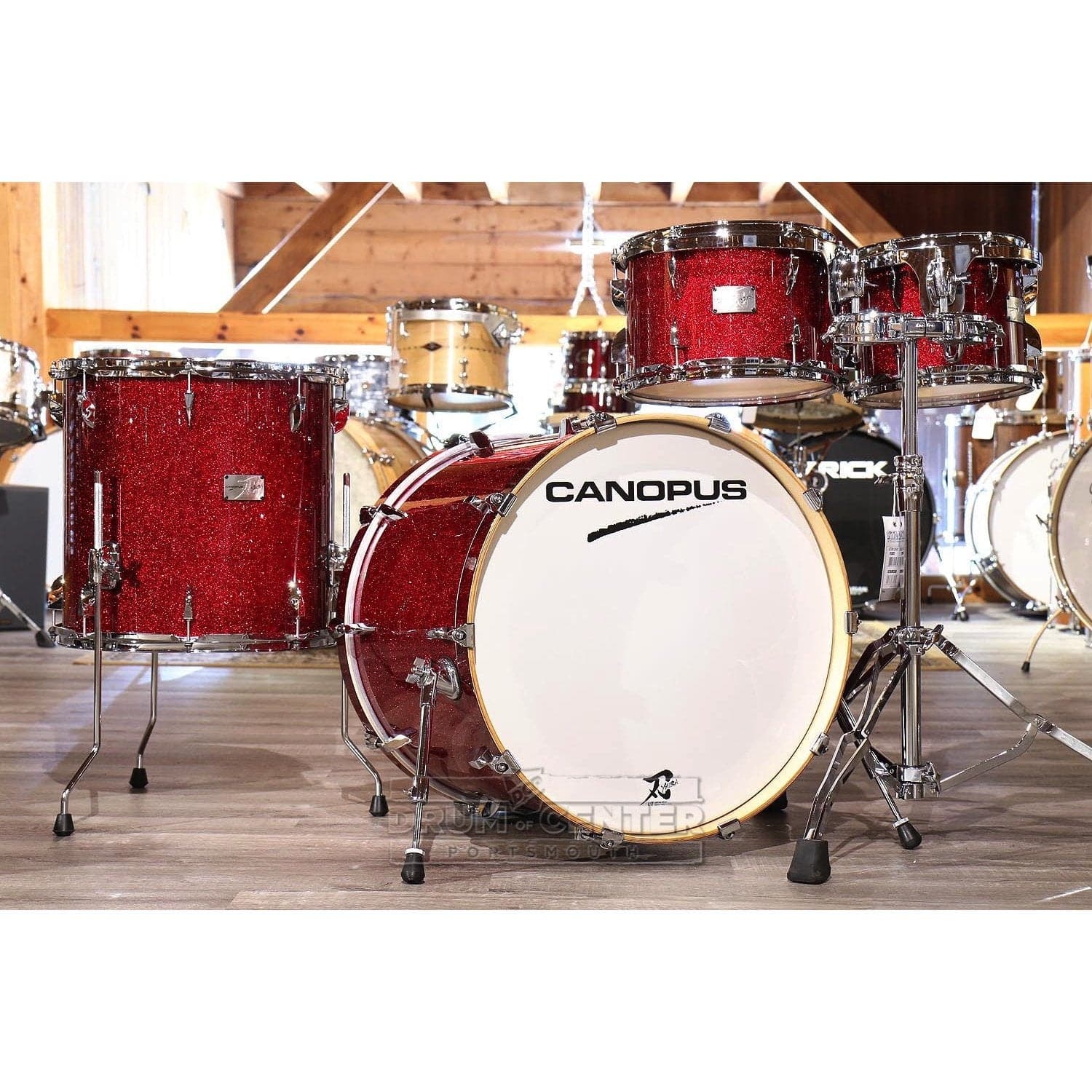 Canopus Yaiba 4pc Groove Kit Dark Red Sparkle Lacquer
