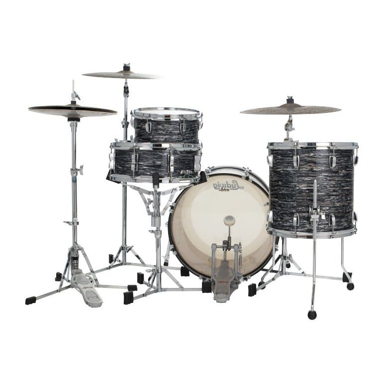 Ludwig Classic Oak 3pc Downbeat Drum Set Vintage Black Oyster