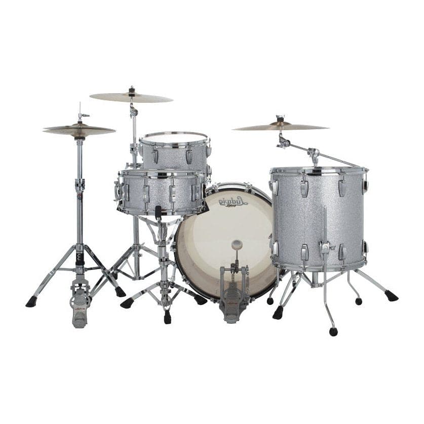 Ludwig Classic Oak 3pc Fab Drum Set Silver Sparkle