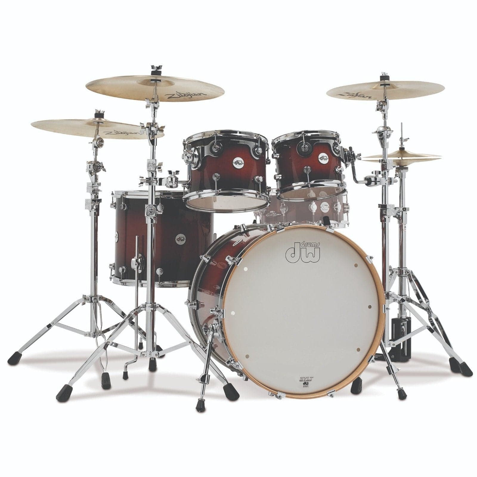 DW Design 4pc Drum Set - Tobacco Burst Lacquer