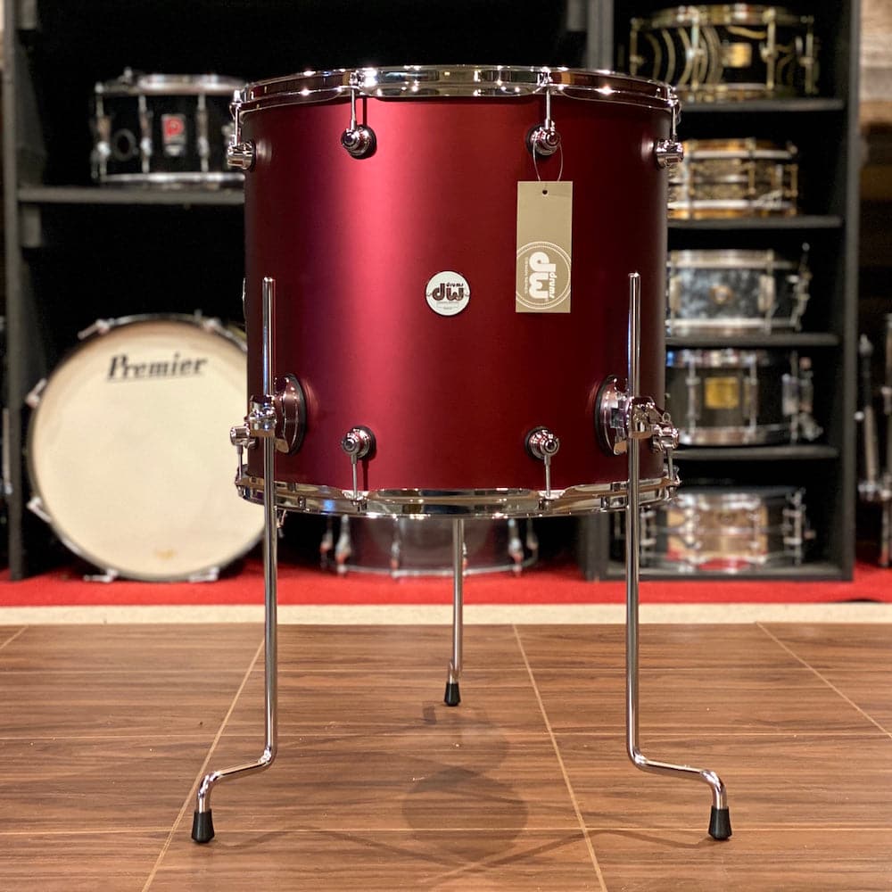DW Design 18x16 Floor Tom Satin Crimson Metallic