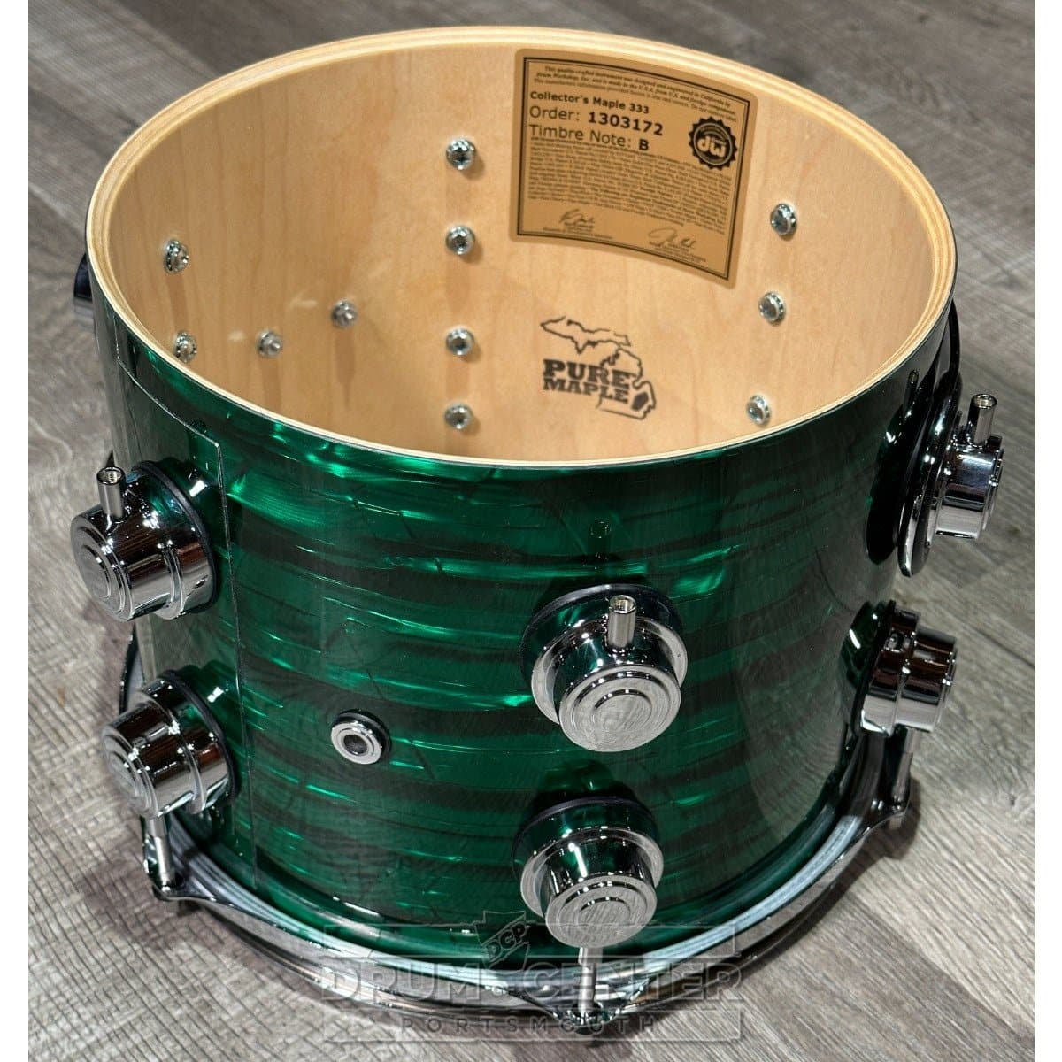 DW Collectors Maple VLT 333 5pc Drum Set Emerald Onyx