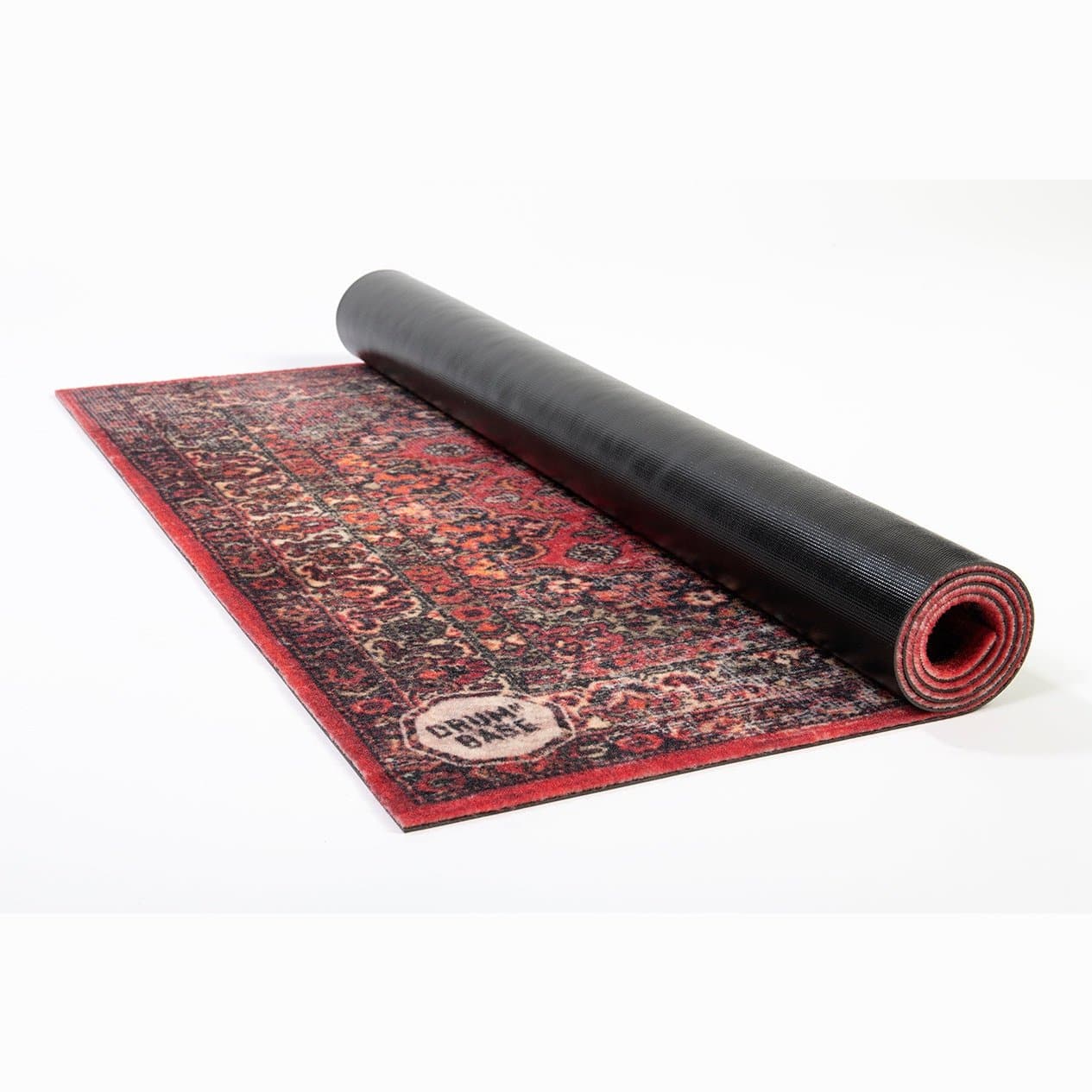 DRUMnBASE Vintage Persian Style Drum Rug 4.26' x 3' Original Red