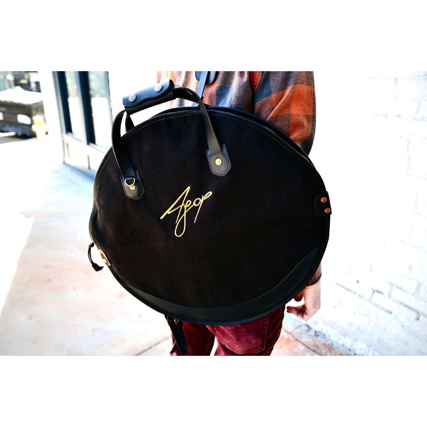 Istanbul Agop Waxed Canvas Leather Cymbal Bag 20"