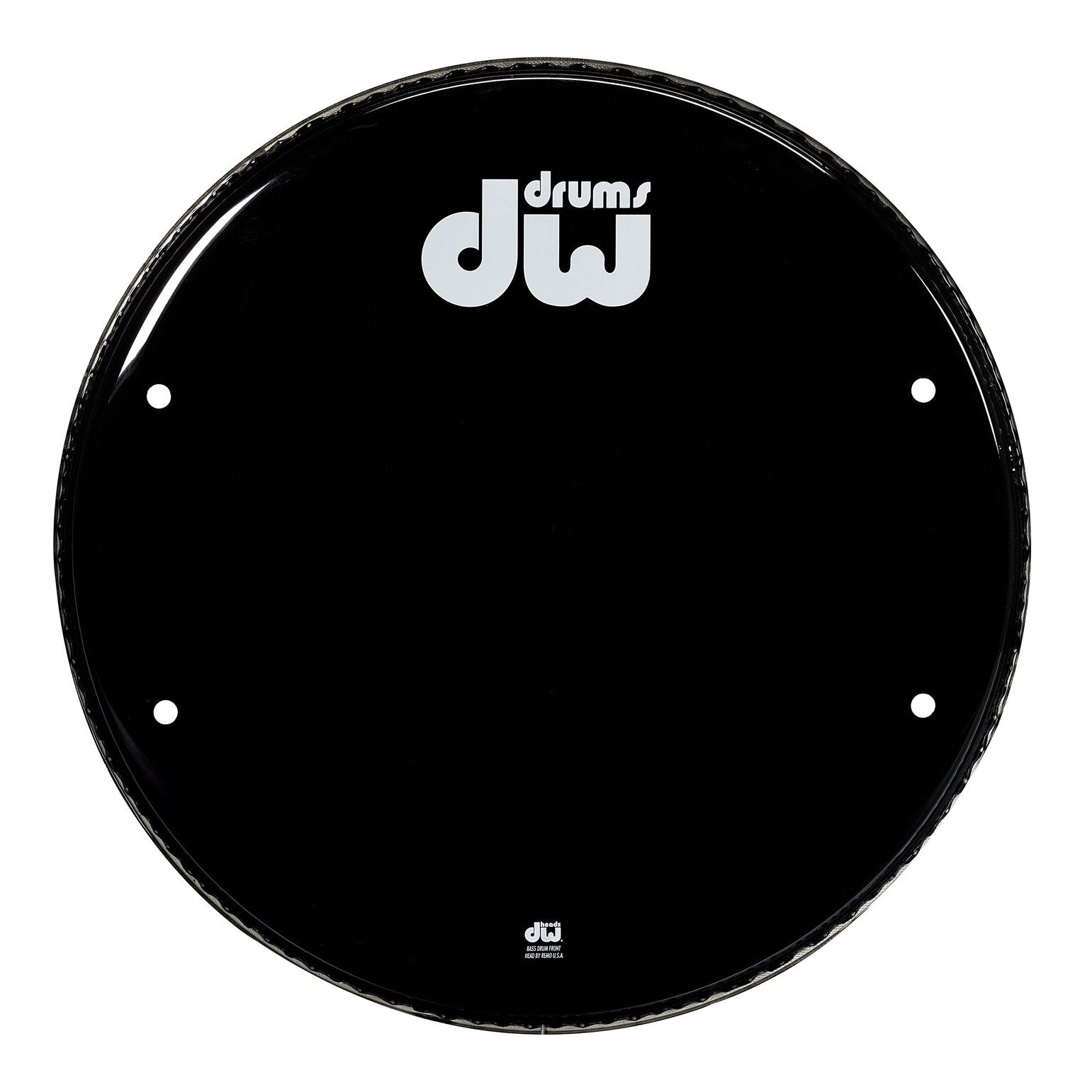 DW Drum Heads : 18 Inch Gloss Black Bass Drum Head