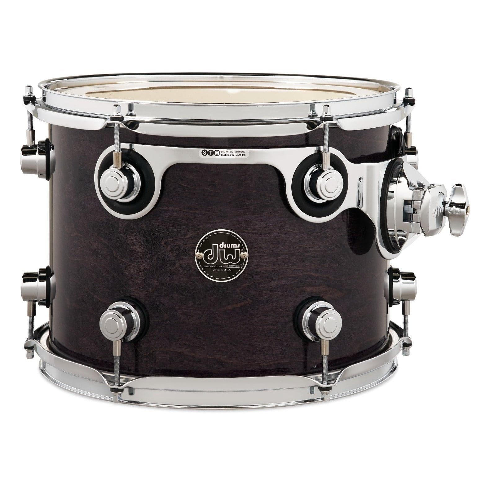 DW Performance Rack Tom 12x9 Ebony Stain