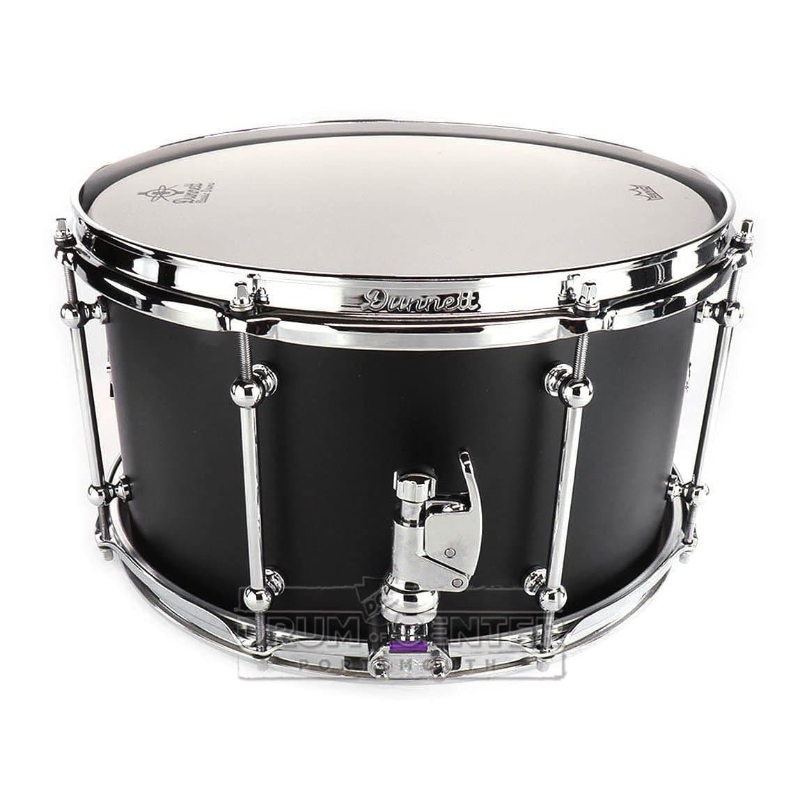 Dunnett Classic Titanium Snare Drum 14x8 Matte Black w/Chrome Hardware