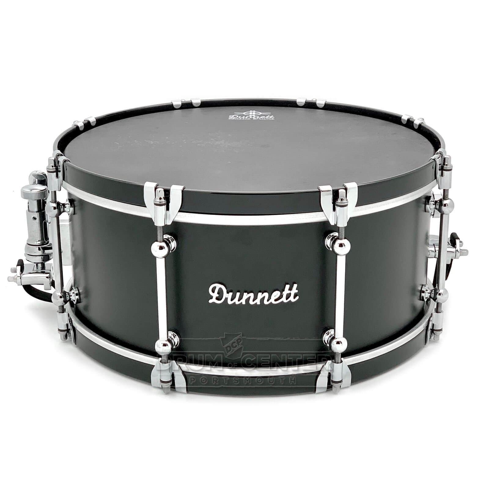 Dunnett Classic Sledge Carbon Steel Snare Drum 14x6.5 Matte Black w/Cold Rolled Hoops