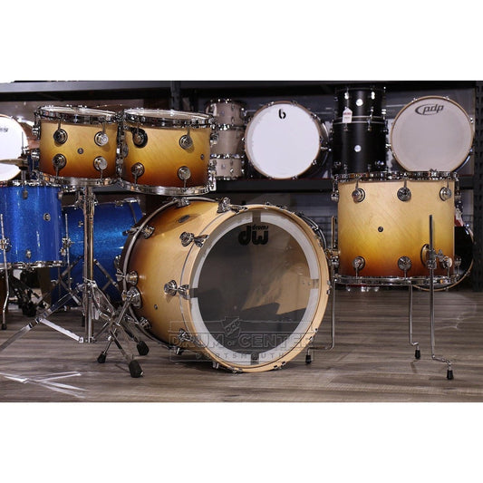 Used DW Collectors Pure Maple 4pc Drum Set Satin Natural/Burnt Toast Fade