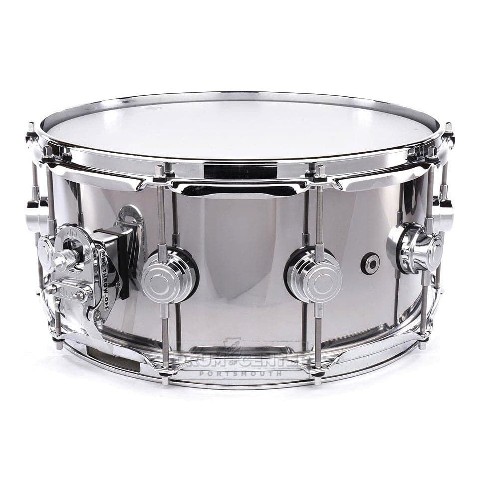 DW Collectors Stainless Steel Snare Drum 14x6.5 Chrome Hw