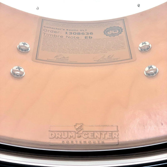 DW Collectors VLT Maple Snare Drum 14x6.5 Natural Super Curl