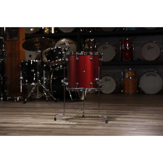 DW Design 14x14 Floor Tom Satin Crimson Metallic