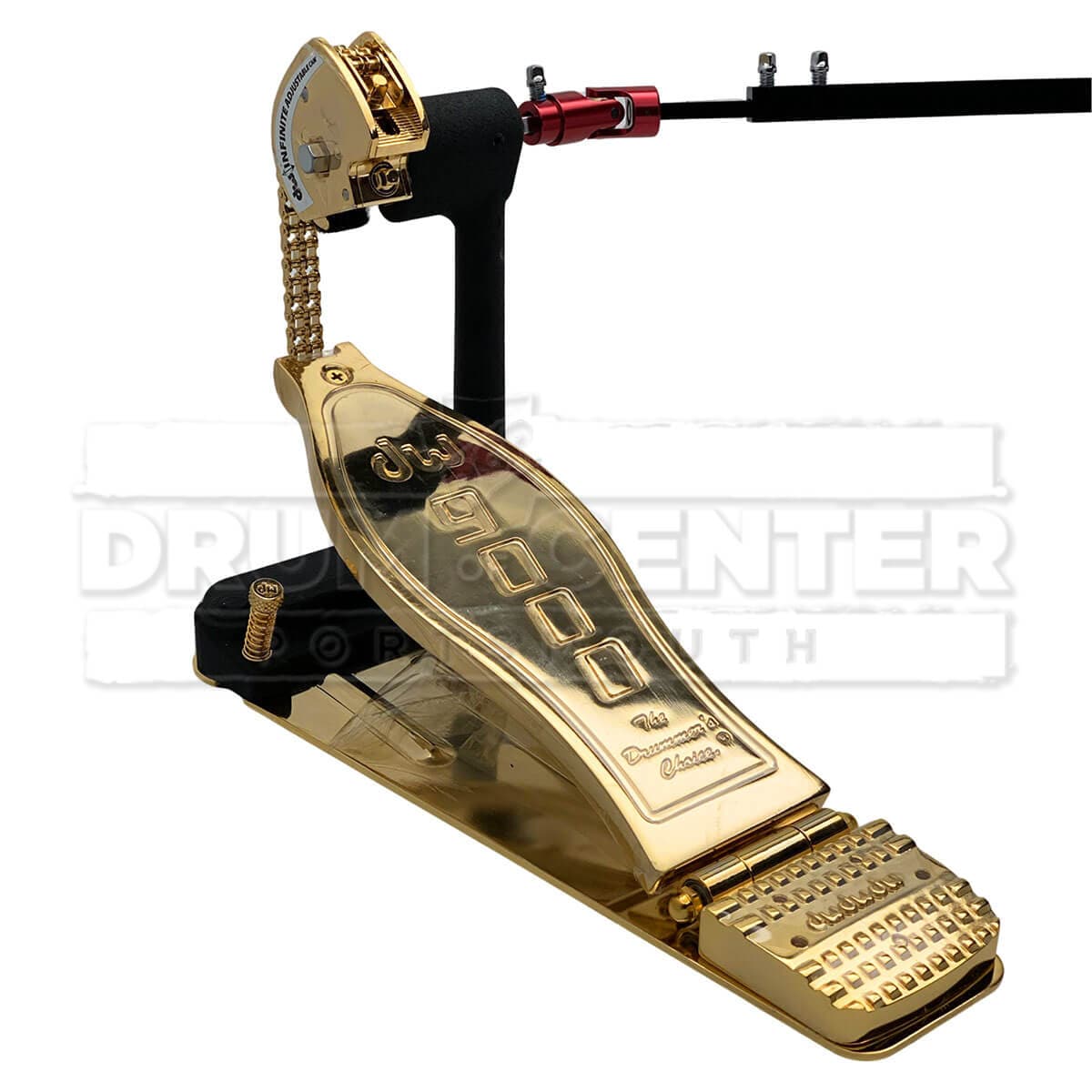DW DWCP9002GD 9000 Series Double Bass Drum Pedal w/ Bag, Gold