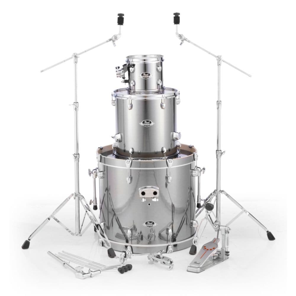 Pearl Export 3-piece Add-On Pack w/Hardware Pack Smokey Chrome - EXX22/C21