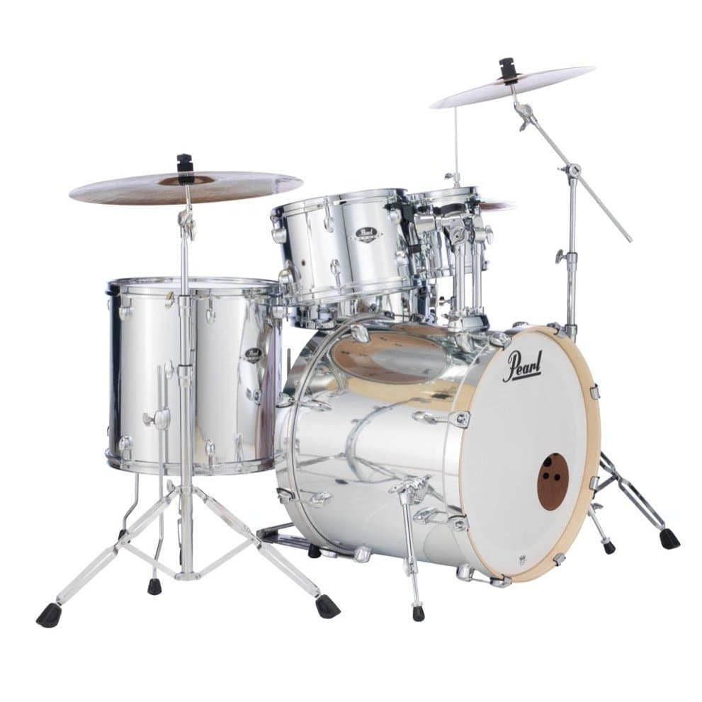 Pearl Export EXX725 5pc Drum Set Mirror Chrome w/Hardware