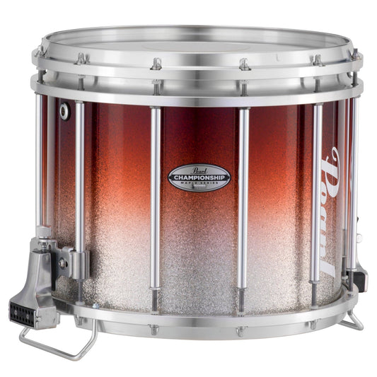 Pearl Marching Percussion: 13X11 Championship Maple Ffx Marching Snare Drum, W/R Ring #974 - Garnet Silver Fade (Top)