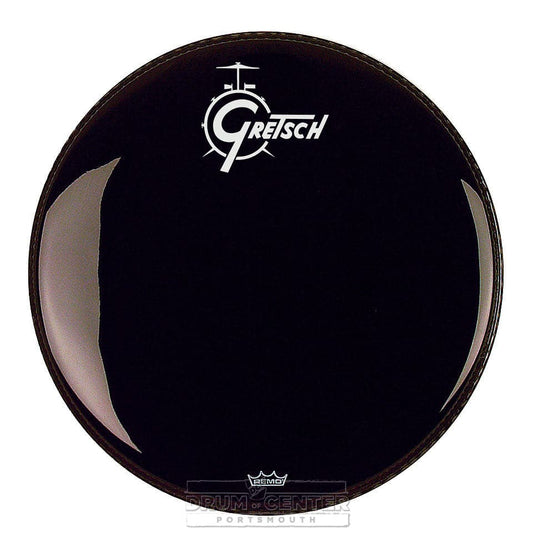 Gretsch Bass Drum Head Ebony 24 With Logo