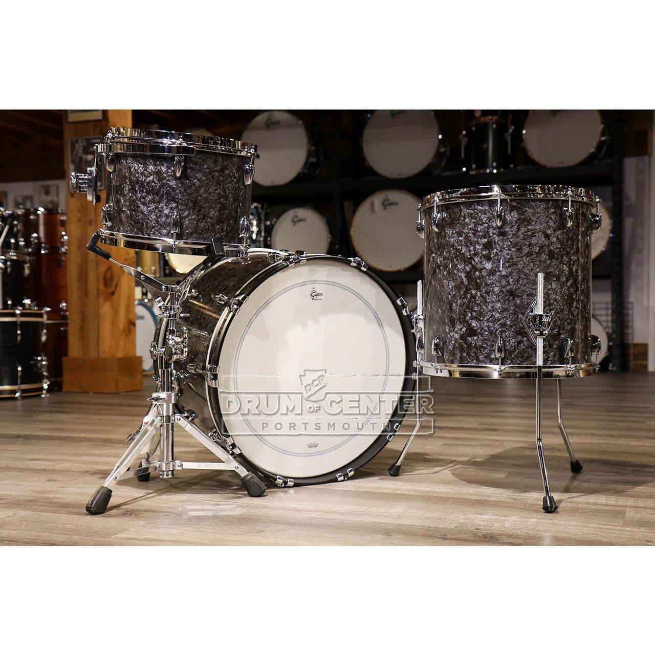 Gretsch Brooklyn 3pc Classic Drum Set Deep Black Marine Pearl