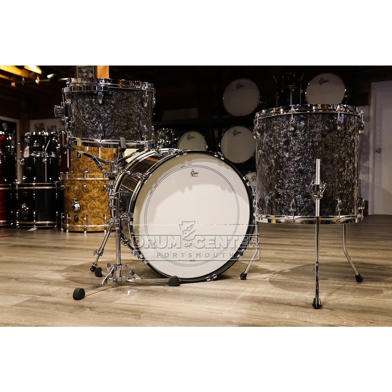 Gretsch Brooklyn 3pc Drum Set Deep Black Marine Pearl
