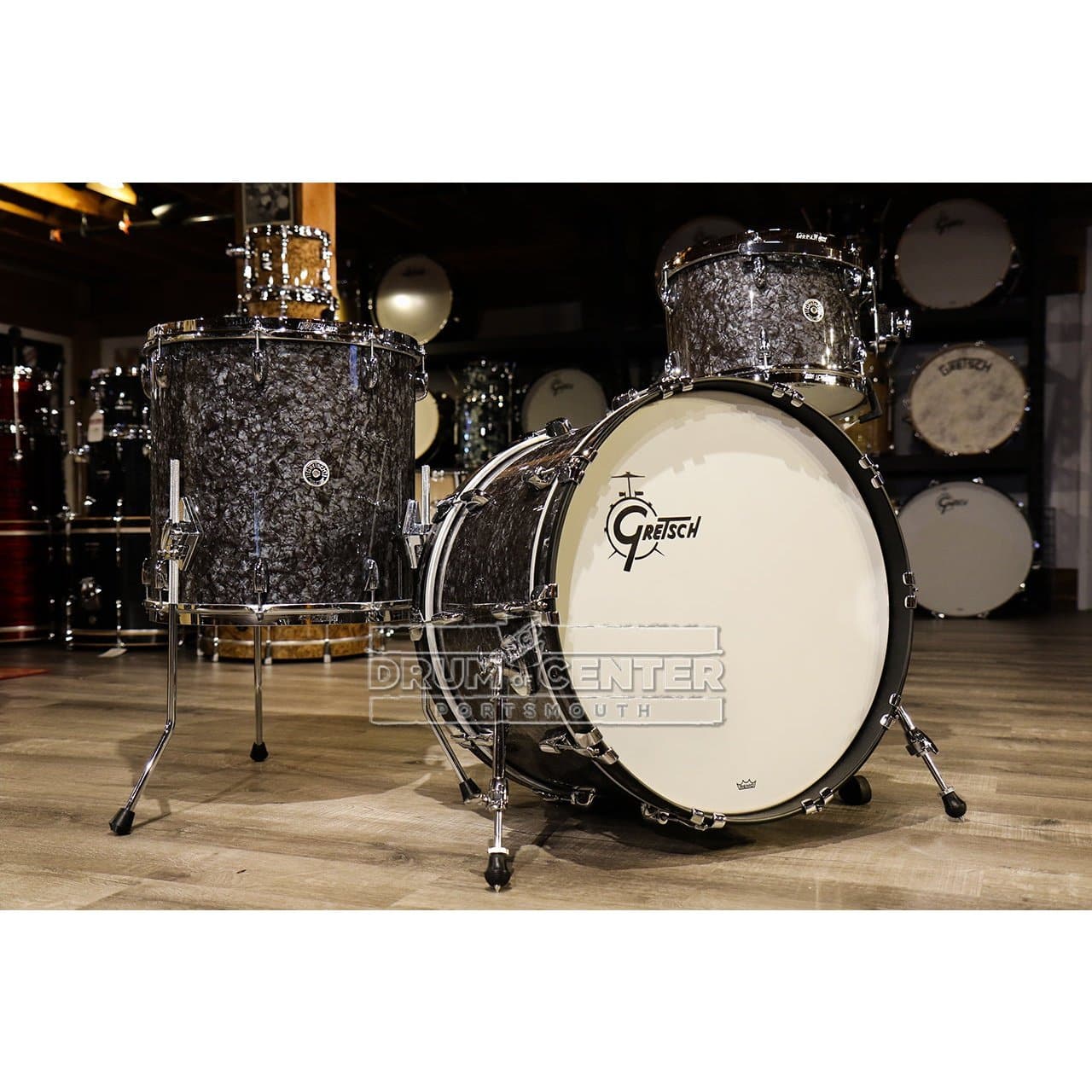 Gretsch Brooklyn 3pc Drum Set Deep Black Marine Pearl